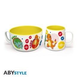 ABYSTYLE POKEMON - Breakfast Set Tazza + Bowl: "Pikachu & Kanto Starters"