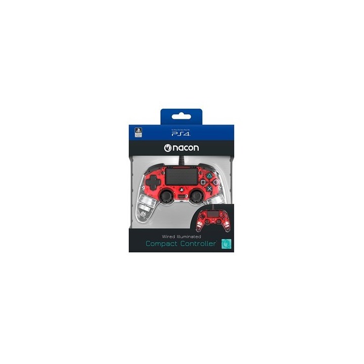 NACON OLP Compact Controller WRD Illuminated Rosso PS4