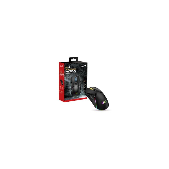 GENIUS MOUSE GAMING USB SCORPION M700 12RGB 6 BUTTONS 800-7200DPI 1.8m