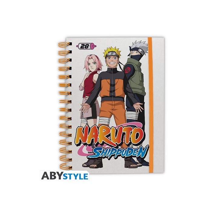 ABYSTYLE - NARUTO SHIPPUDEN - Notebook A5 Spiral "Team 7 & Hokage"