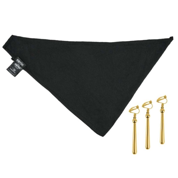 CINEREPLICAS 103485 - Set di bandana e orecchini : "ZORO"