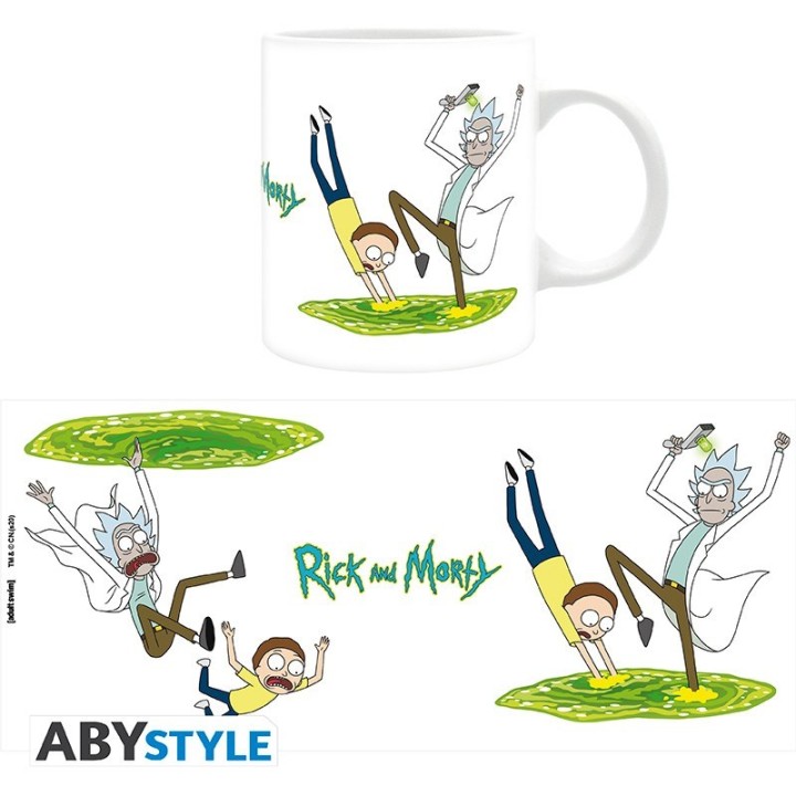 ABYSTYLE RICK AND MORTY - Tazza 320 ml : "Salto nel portale"