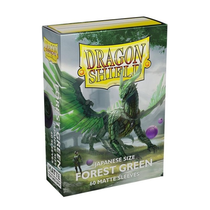 DRAGON SHIELD Small Sleeves - Japanese Matte Forest Green (60 Sleeves)