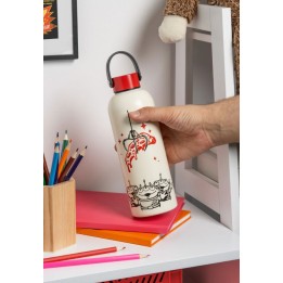 PALADONE Pizza Planet Metal Water Bottle with Carry Loop