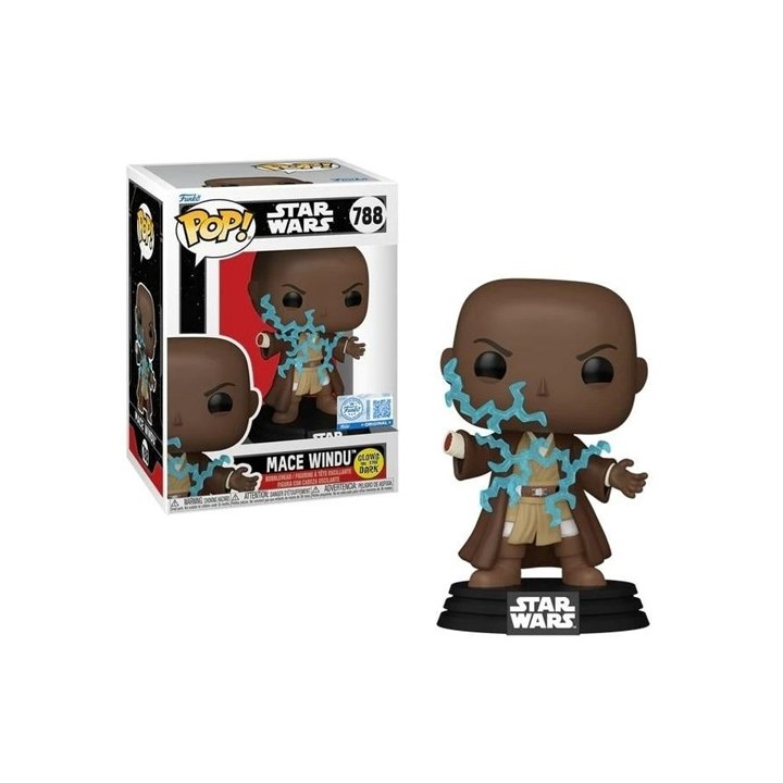 FUNKO POP Star Wars: Revenge Of The Sith - 788 Mace Windu (Glows in the Dark) (Exclusive) 9cm