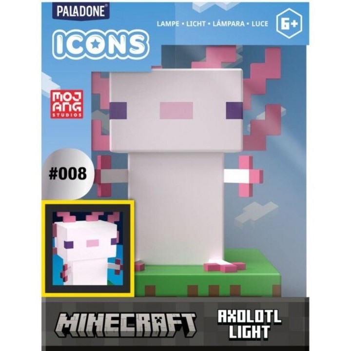 PALADONE MINECRAFT ICON AXOLOTL LAMPADA 3D