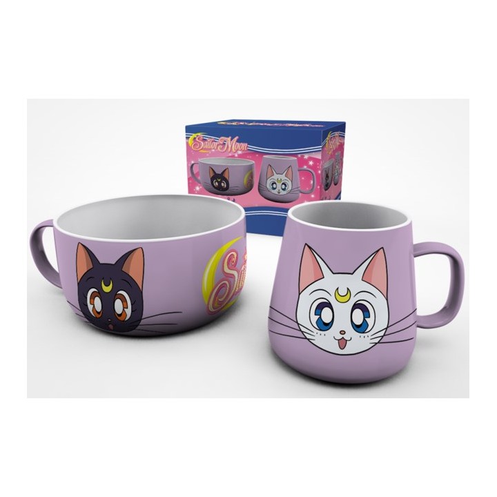 ABYSTYLE SAILOR MOON - Breakfast Set Tazza + Bowl: "Luna & Artemis"