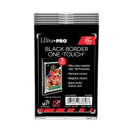 ULTRA PRO - 35PT Black Border UV ONE-TOUCH Magnetic Holder (5 pcs x pack)