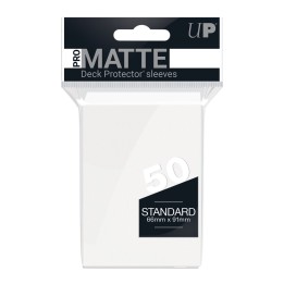 ULTRA PRO - 50 Deck Protector Sleeves Standard PRO-MATTE White