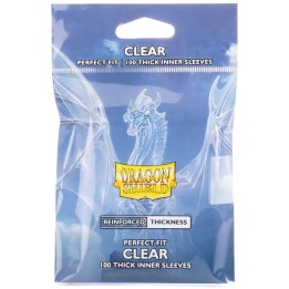 DRAGON SHIELD Standard Perfect Fit Inner Sleeves - Thick Inner - Clear (100 Sleeves)