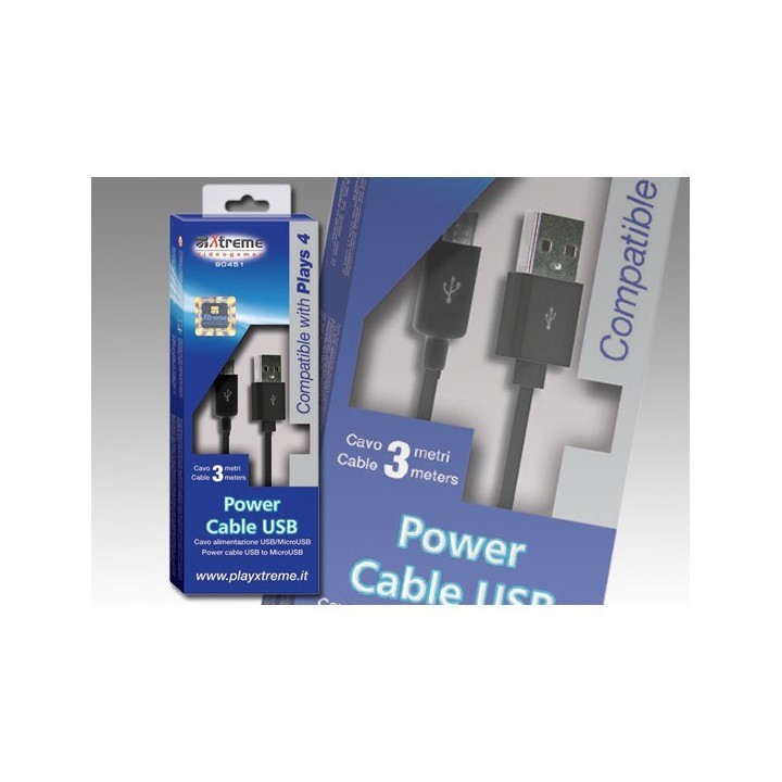 XTREME Power Cable Usb 3mt. Ps4 Extreme