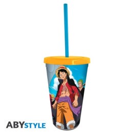 ABYSTYLE ONE PIECE - Bicchiere con cannuccia 470ml: "Wano"