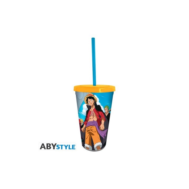 ABYSTYLE ONE PIECE - Bicchiere con cannuccia 470ml: "Wano"