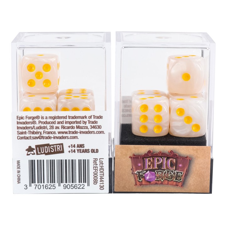 EPIC FORGE 5 dices pack - White Pearl