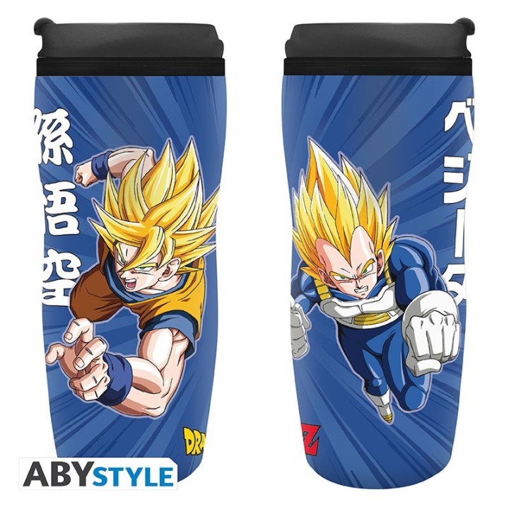 ABYSTYLE DRAGON BALL - Tazza da viaggio isotermica: "DBZ/Goku & Vegeta"