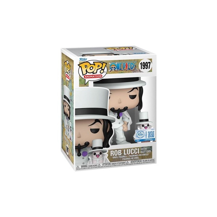 FUNKO POP Animation: One Piece - 1997 Rob Lucci With Hattori W/Chase (Exclusive) 9 cm