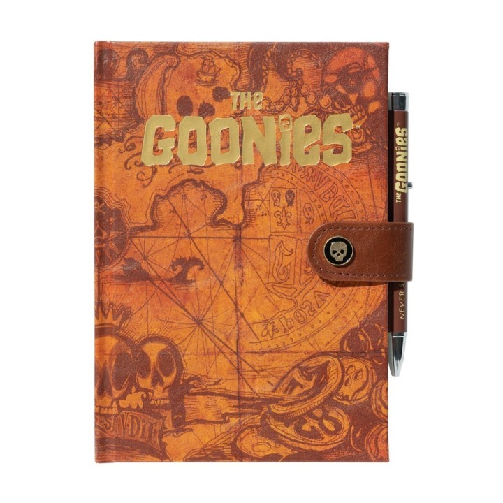 ERIK.QUADERNO PREMIUM A5 CON PENNA PROIETTORE THE GOONIES MAPPA DEL TESORO