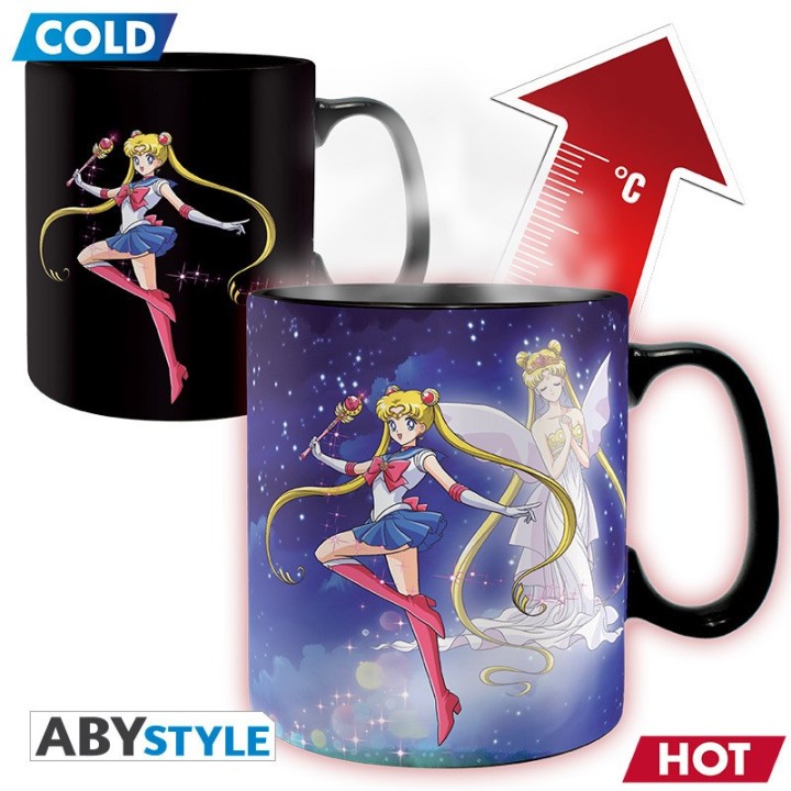 ABYSTYLE SAILOR MOON - Tazza termosensibile 460 ml: "Sailor & Chibi"
