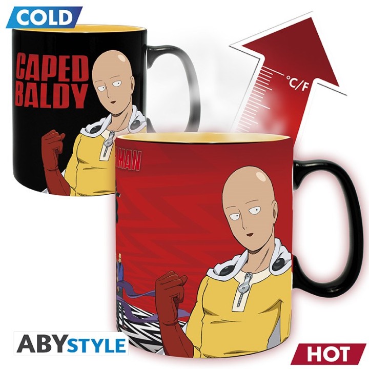 ABYSTYLE ONE PUNCH MAN - Tazza termosensibile 460 ml: "Saitama & Garou"