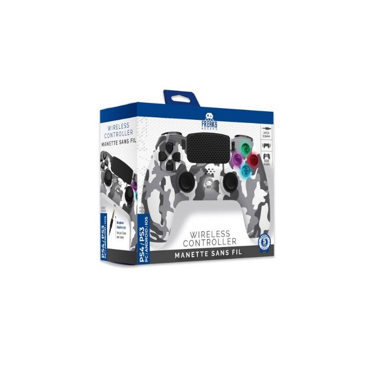 Wireless Controller for PS4 with 3,5mm jack slot - LED-White Camo