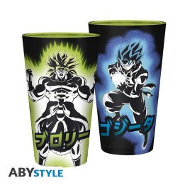 ABYSTYLE DRAGON BALL BROLY - Bicchiere grande 400 ml: "Broly/Gogeta"