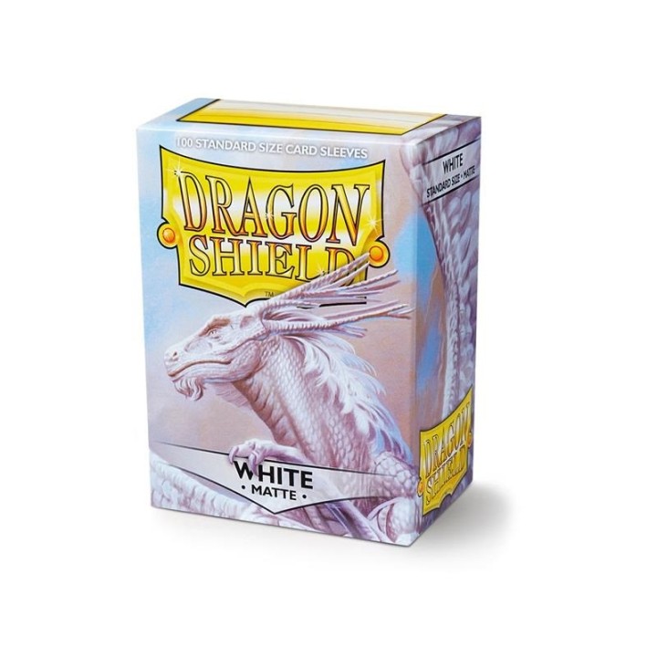 DRAGON SHIELD Standard Sleeves - Matte White (100 Sleeves)