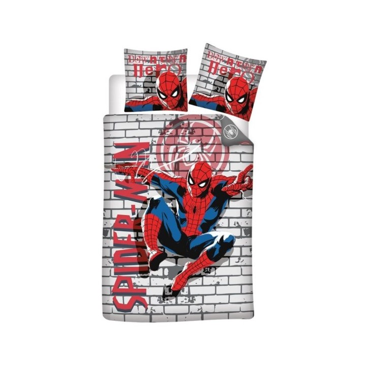 AyMax - MARVEL - Copripiumino (140x200cm) + Federe (65x65cm) : "Spider-Man"