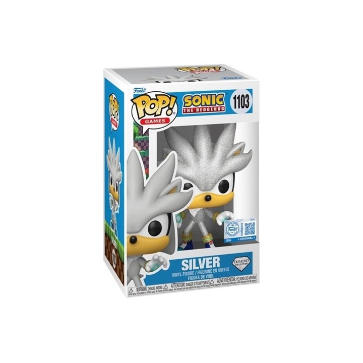 FUNKO POP Sonic The Hedgehog - 1103 Silver (Diamond) (Exclusive) 9 cm