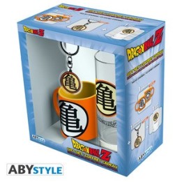 ABYSTYLE DRAGON BALL Z Kit regalo con portachiavi, mini tazza e bicchiere in vetro