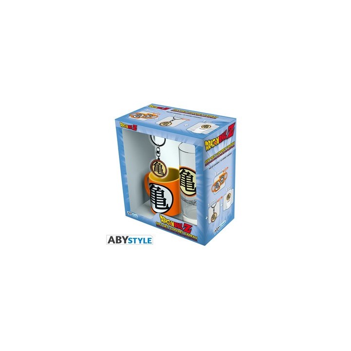 ABYSTYLE DRAGON BALL Z Kit regalo con portachiavi, mini tazza e bicchiere in vetro