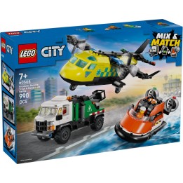 LEGO 60505 CITY - Remix aereo, camion di servizio e hovercraft