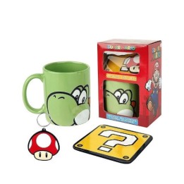 PYRAMID - SUPER MARIO (YOSHI) SET REGALO TAZZA SOTTOBICCHIERE PORTACHIAVI