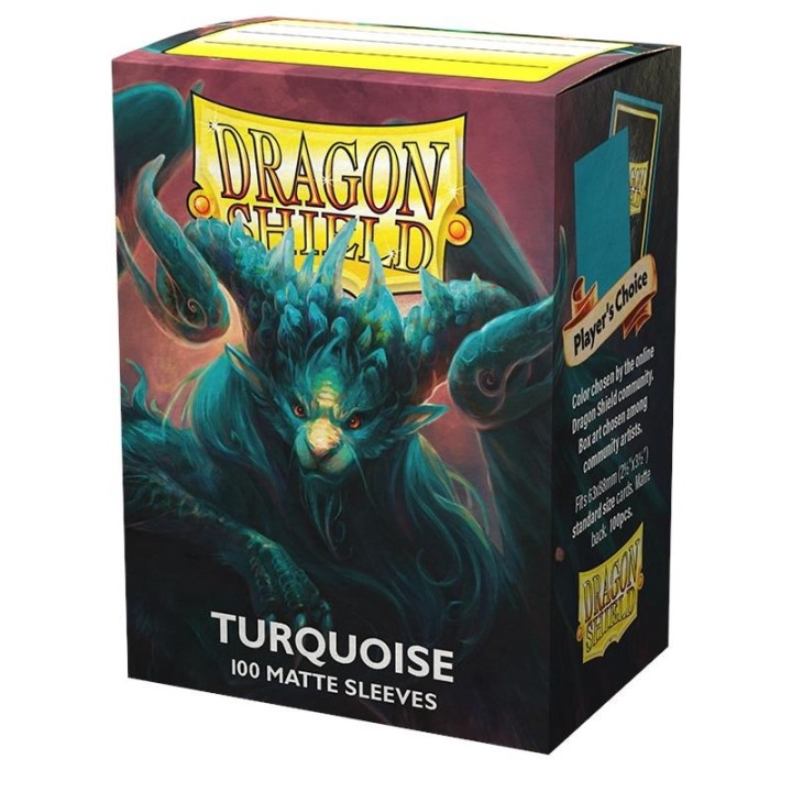 DRAGON SHIELD Standard Sleeves - Matte Turquoise Atebeck (100 Sleeves)