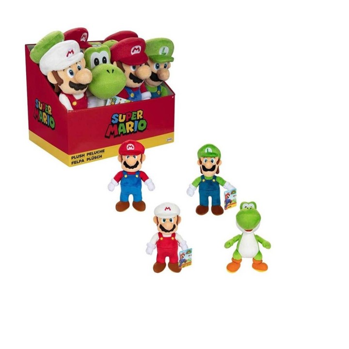 JAKKS PACIFIC Nintendo Super Mario assortimento peluche 23 cm Display 8 Pz