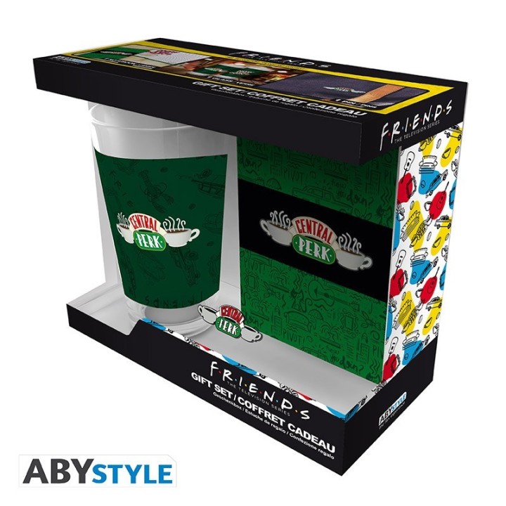 ABYSTYLE FRIENDS: Bicchiere XXL + Spilla + Agenda "Central Perk"