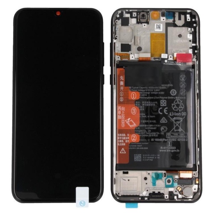 DISPLAY OLED + TOUCHSCREEN DISPLAY COMPLETO + FRAME + BATTERIA PER HU.