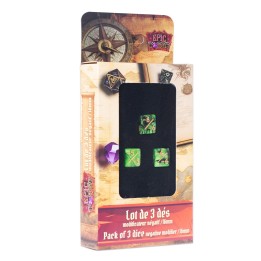 EPIC FORGE 3 Dices pack Counter Dice - (Green + black)