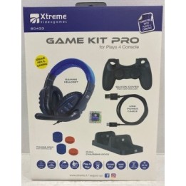 XTREME Game Kit Pro PS4 (cuffie+cavo+silicon cover+dual charging+thumb grip)