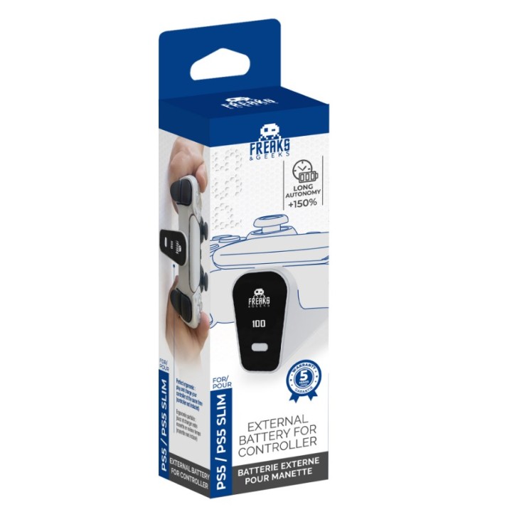 PS5 controller external battery 2500maH-Type C cable - White