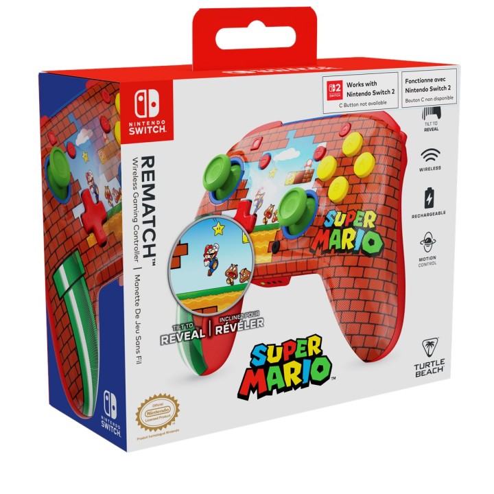 TURTLE BEACH Controller Rematch Wireless Mario Bricks (Compatibile Switch 2)