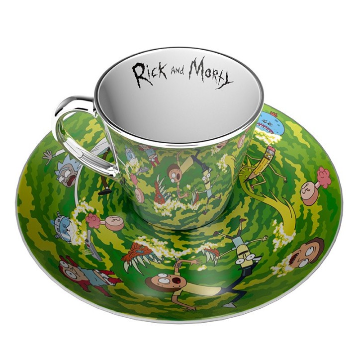 ABYSTYLE RICK AND MORTY - Set Tazza "Specchio" e Piattino: "Portal"