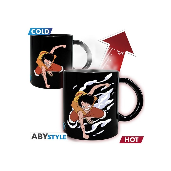ABYSTYLE - ONE PIECE - Mug Heat Change - 460 ml - Luffy and Ace