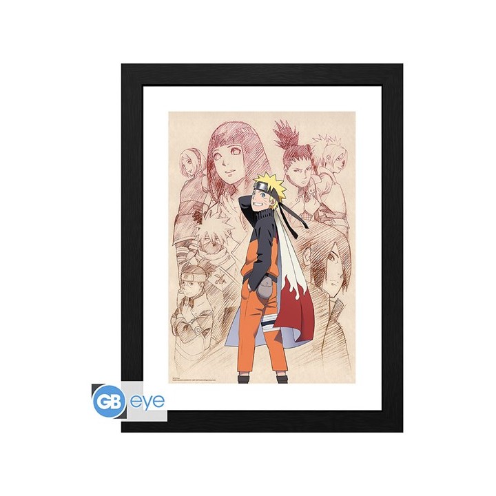 ABYSTYLE - NARUTO SHIPPUDEN - Framed print "Naruto & His Allies" (30x.