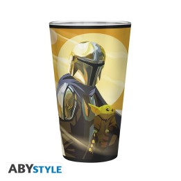 ABYSTYLE STAR WARS: The Mandalorian - Bicchiere Grande 400 ml: "Mando and The Child"
