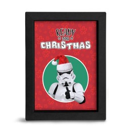 ABYSTYLE STAR WARS - Quadro: "Stormtrooper ready for Christmas " 15x20cm