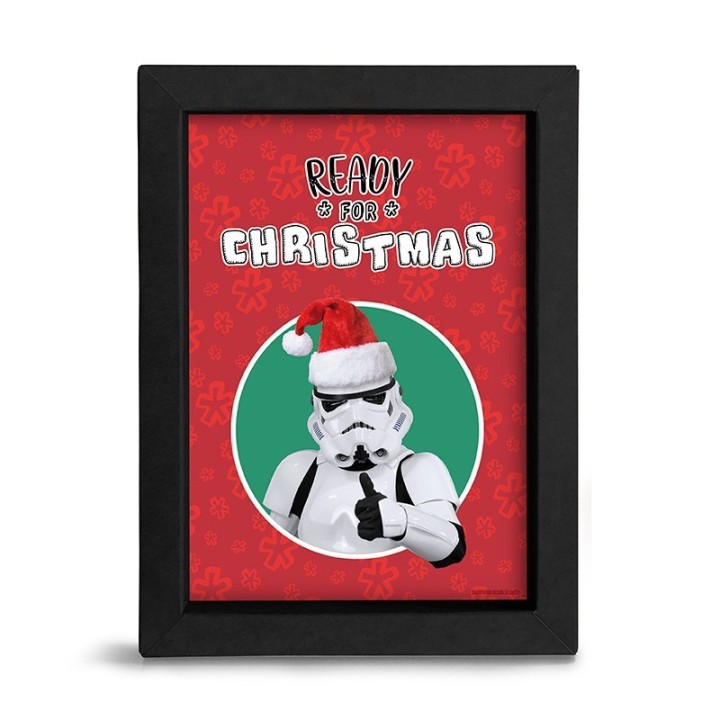 ABYSTYLE STAR WARS - Quadro: "Stormtrooper ready for Christmas " 15x20cm