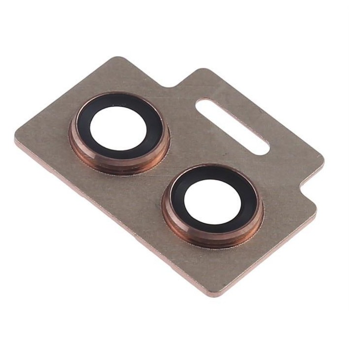 SUPPORTO CAMERA PER HUAWEI MATE 10 PRO BLA-L09 BLA-L29 MARRONE / ORO