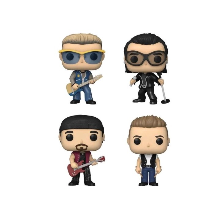 FUNKO POP Rocks: U2 - ZooTV 4-Pack Figure (Exclusive) (DAMAGED BOX)