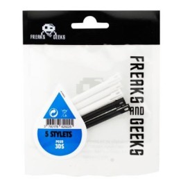 Stylet 3DS x5 (black and white) (in freaks and geeks bags + labels)