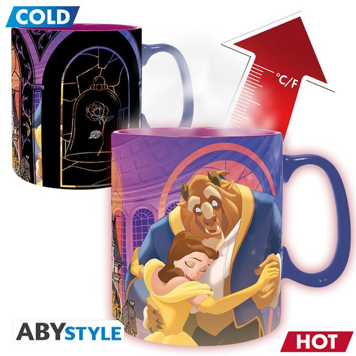 ABYSTYLE DISNEY - Tazza termosensibile 460 ml: "Beauty & the Beast"